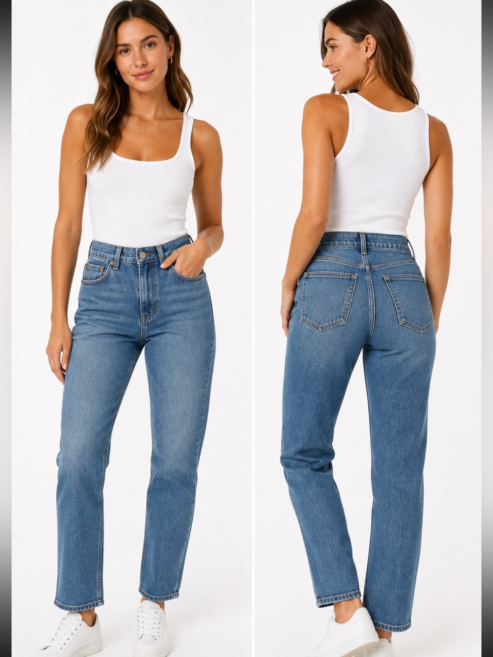 NWOT- Stockholm Atelier high-Rise Straight Leg Jeans - 26